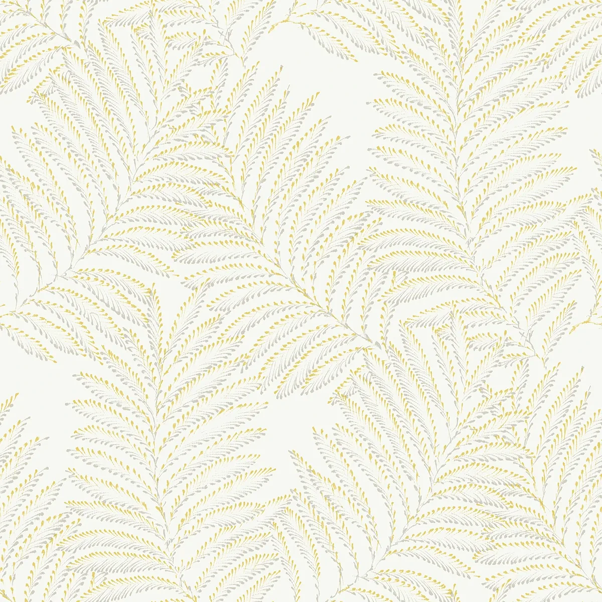 2973-90504 | Finnley Yellow Inked Fern Wallpaper