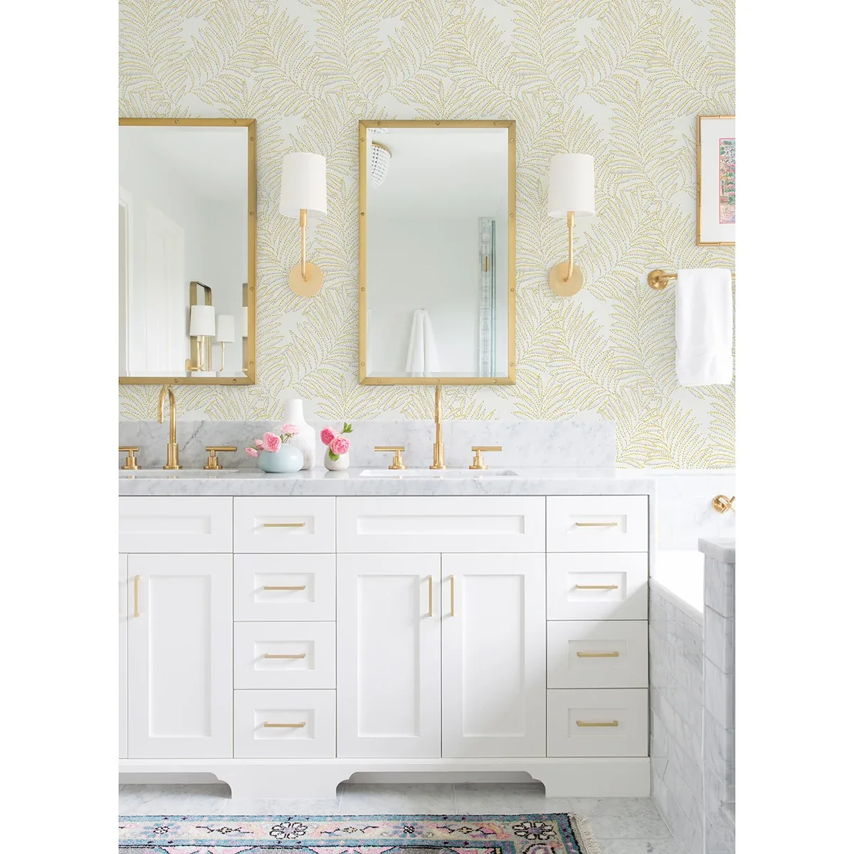 A-Street Prints Finnley Yellow Inked Fern Wallpaper - SKU 2973-90504