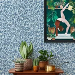 A-Street Prints Flavia Blue Animal Print Wallpaper - SKU 4014-26431
