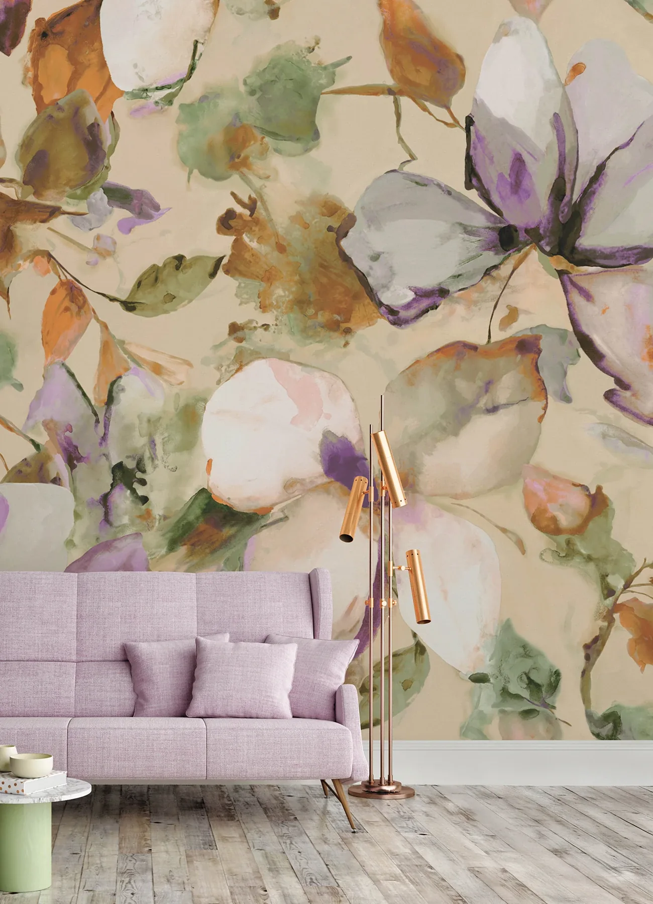 A-Street Prints Florian Lavender Wall Mural - SKU 4202-367546M