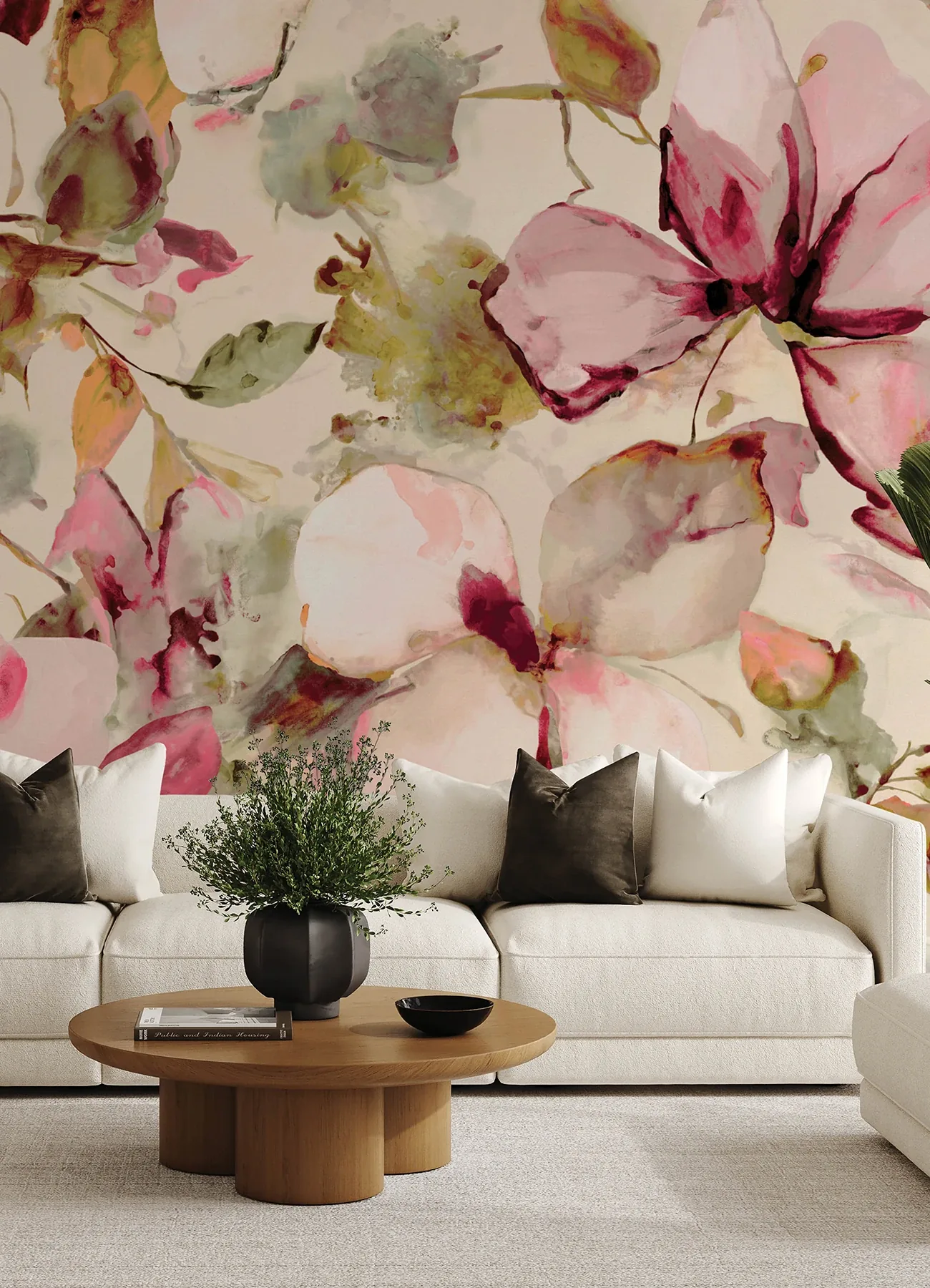 A-Street Prints Florian Pink Wall Mural - SKU 4202-367577M