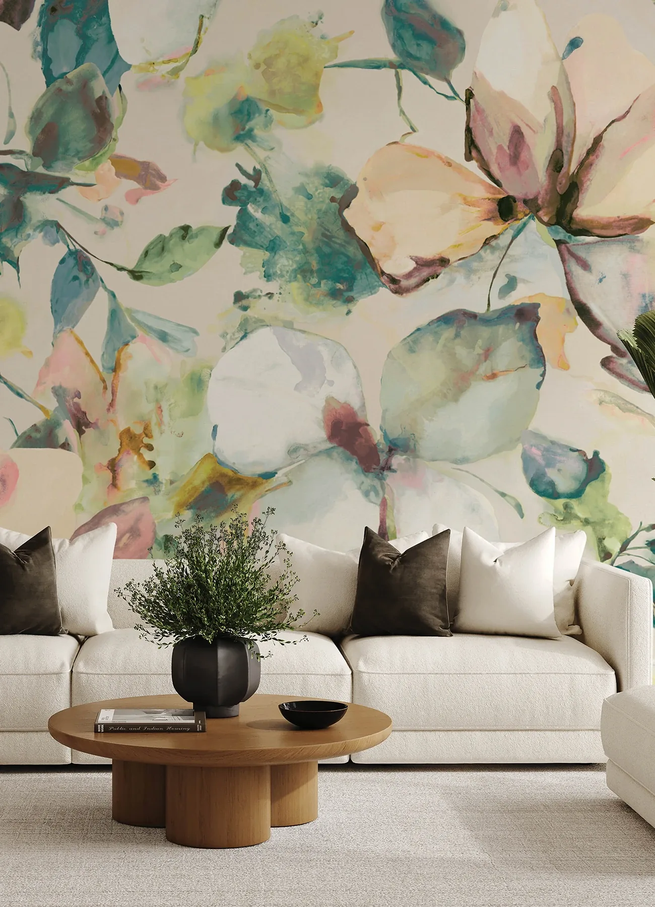 A-Street Prints Florian Teal Wall Mural - SKU 4202-367553M