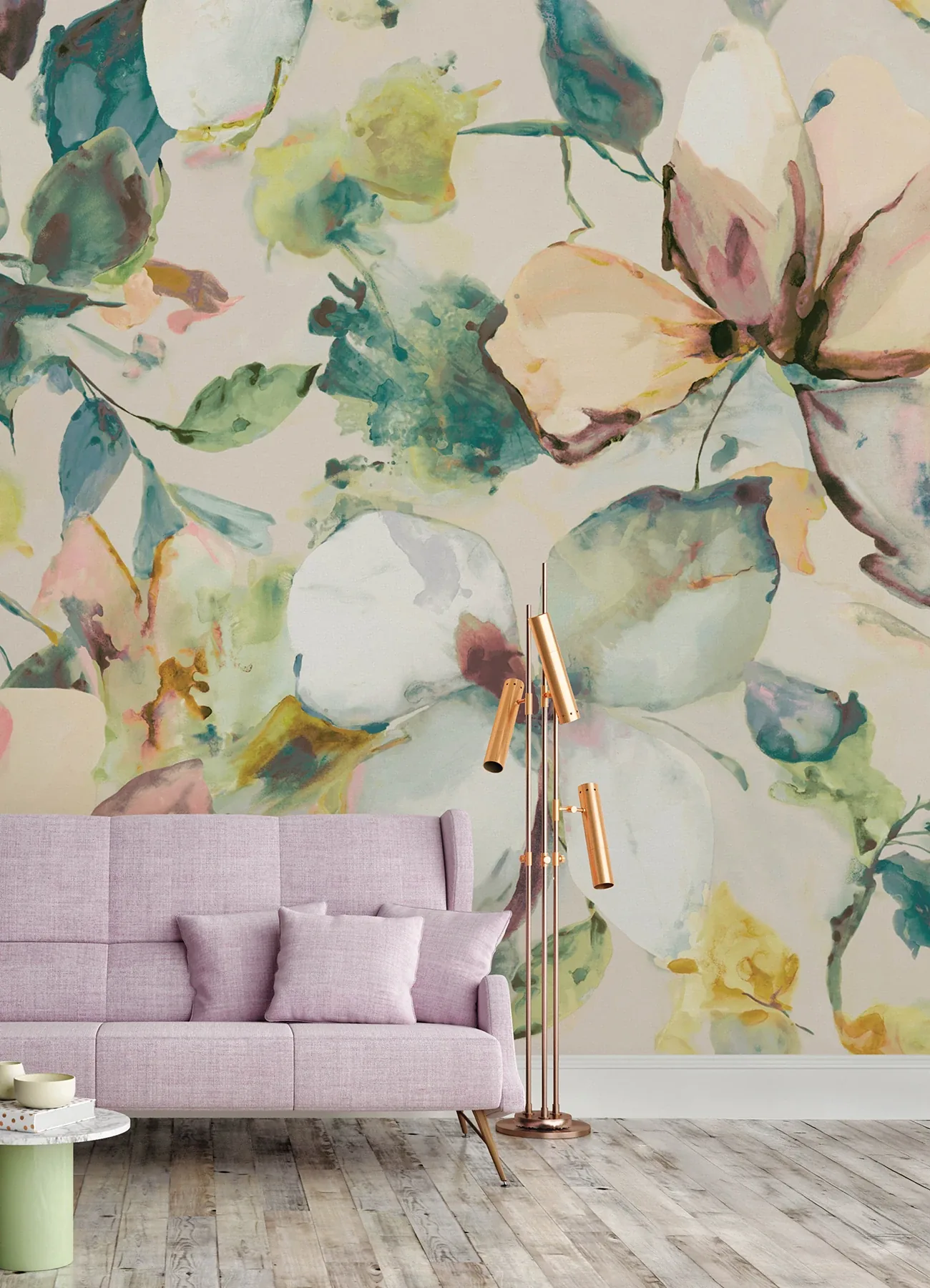 A-Street Prints Florian Teal Wall Mural - SKU 4202-367553M