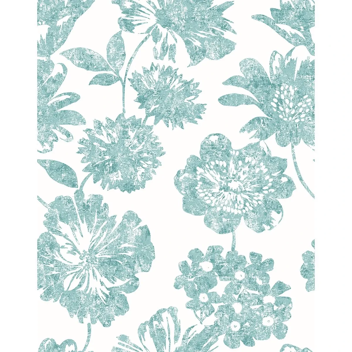 A-Street Prints Folia Aqua Floral Wallpaper | Wallpaper Twins A-Street Prints Folia Aqua Floral Wallpaper - SKU 2901-25418