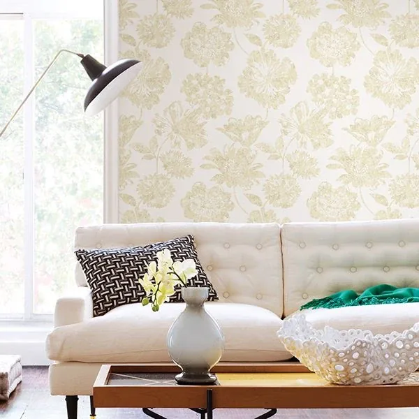 A-Street Prints Folia Beige Floral Wallpaper - SKU 2901-25417