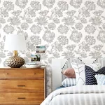 A-Street Prints Folia Taupe Floral Wallpaper - SKU 2901-25416