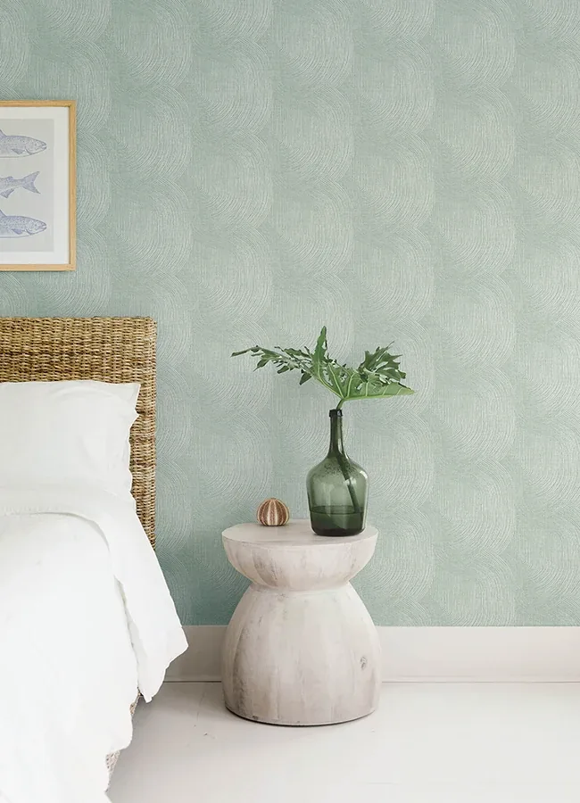 A-Street Prints Folly Seafoam Zen Swirls Wallpaper - SKU 4172-27505
