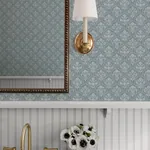 A-Street Prints Frances Blue Fishscale Wallpaper - SKU AST6351
