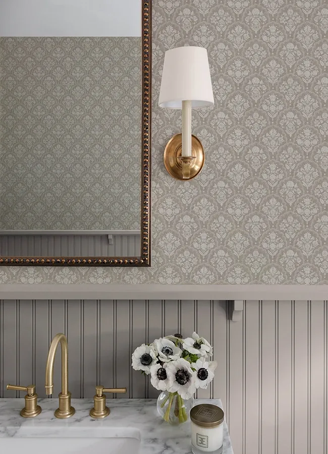 A-Street Prints Frances Taupe Fishscale Wallpaper - SKU AST6352