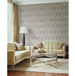 A-Street Prints Frequency Grey Ogee Wallpaper - SKU 2625-21850