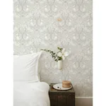 A-Street Prints Froso Light Grey Garden Damask Wallpaper - SKU 2999-24107