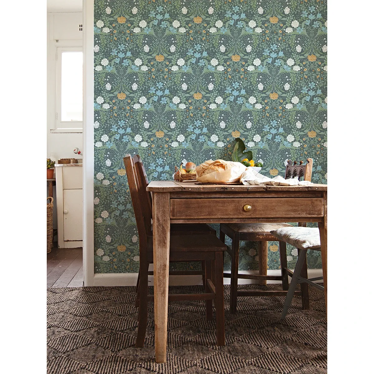 A-Street Prints Froso Turquoise Garden Damask Wallpaper - SKU 2999-24106