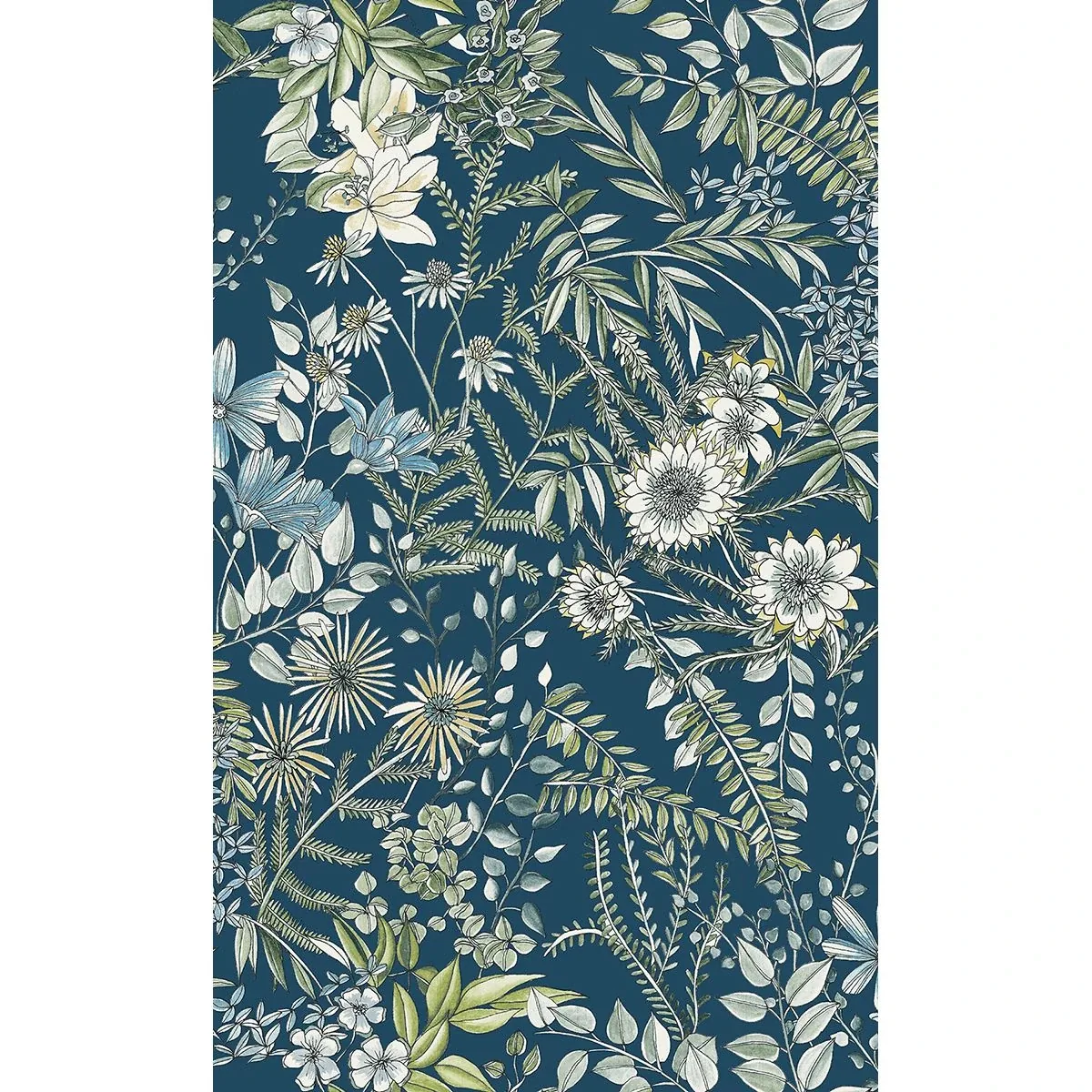 2821-12902 | Full Bloom Navy Navy Floral Wallpaper