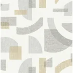 A-Street Prints Fulton Gold Shapes Wallpaper - SKU 4141-27159