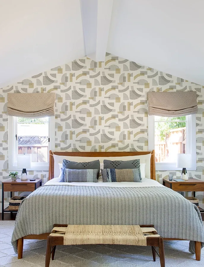 A-Street Prints Fulton Gold Shapes Wallpaper - SKU 4141-27159