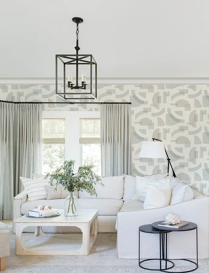 A-Street Prints Fulton Light Blue Shapes Wallpaper - SKU 4141-27161
