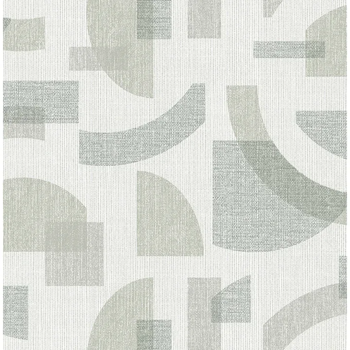 A-Street Prints Fulton Sea Green Shapes Wallpaper - SKU 4141-27158