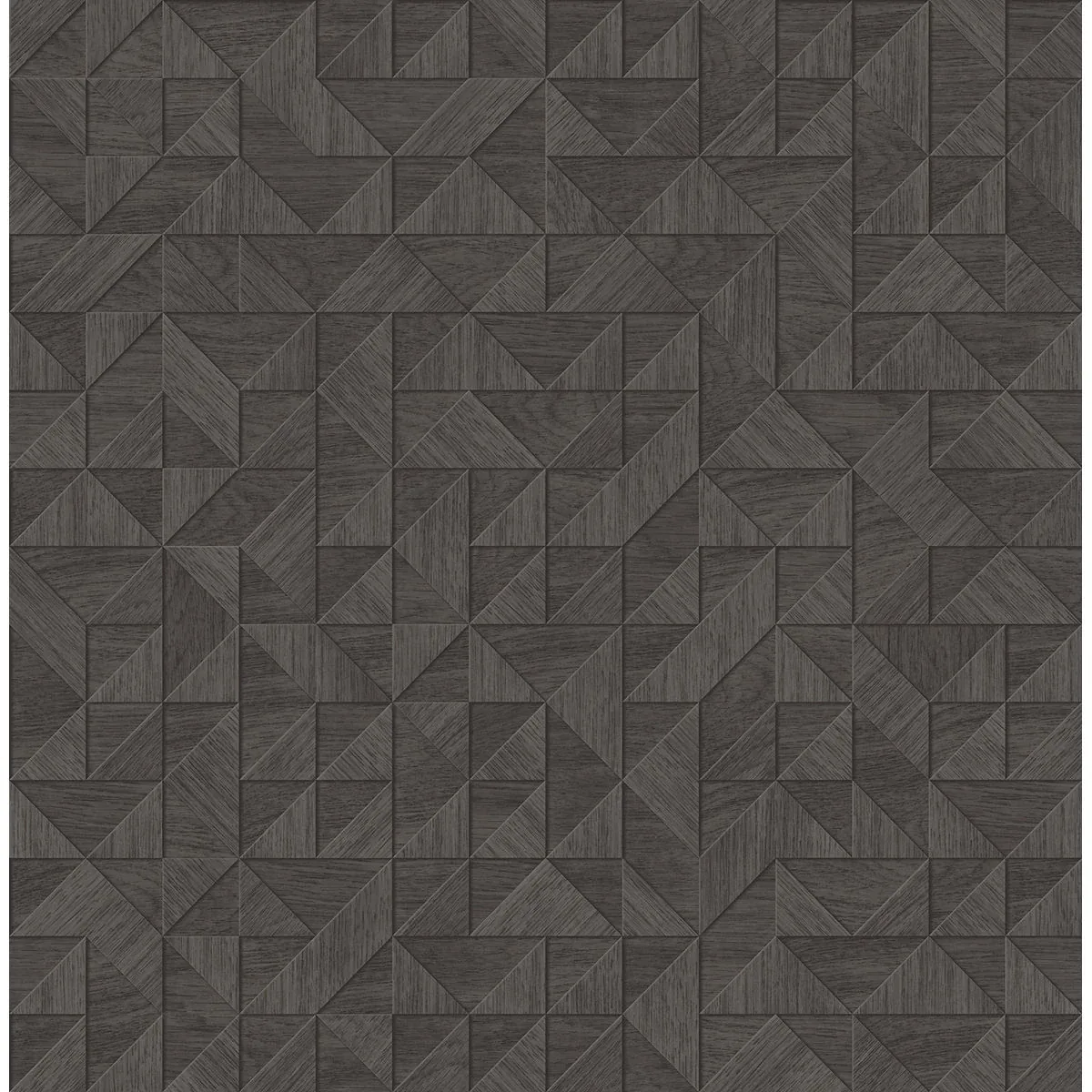 2908-25326 | Gallerie Dark Brown Geometric Wood Wallpaper
