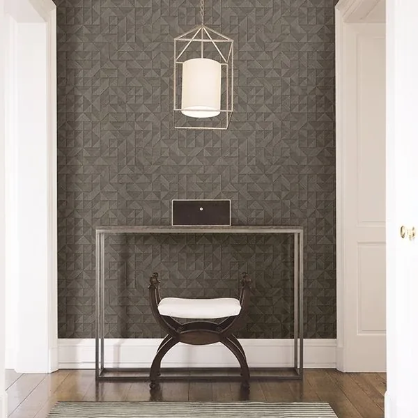 A-Street Prints Gallerie Taupe Geometric Wood Wallpaper - SKU 2908-25327