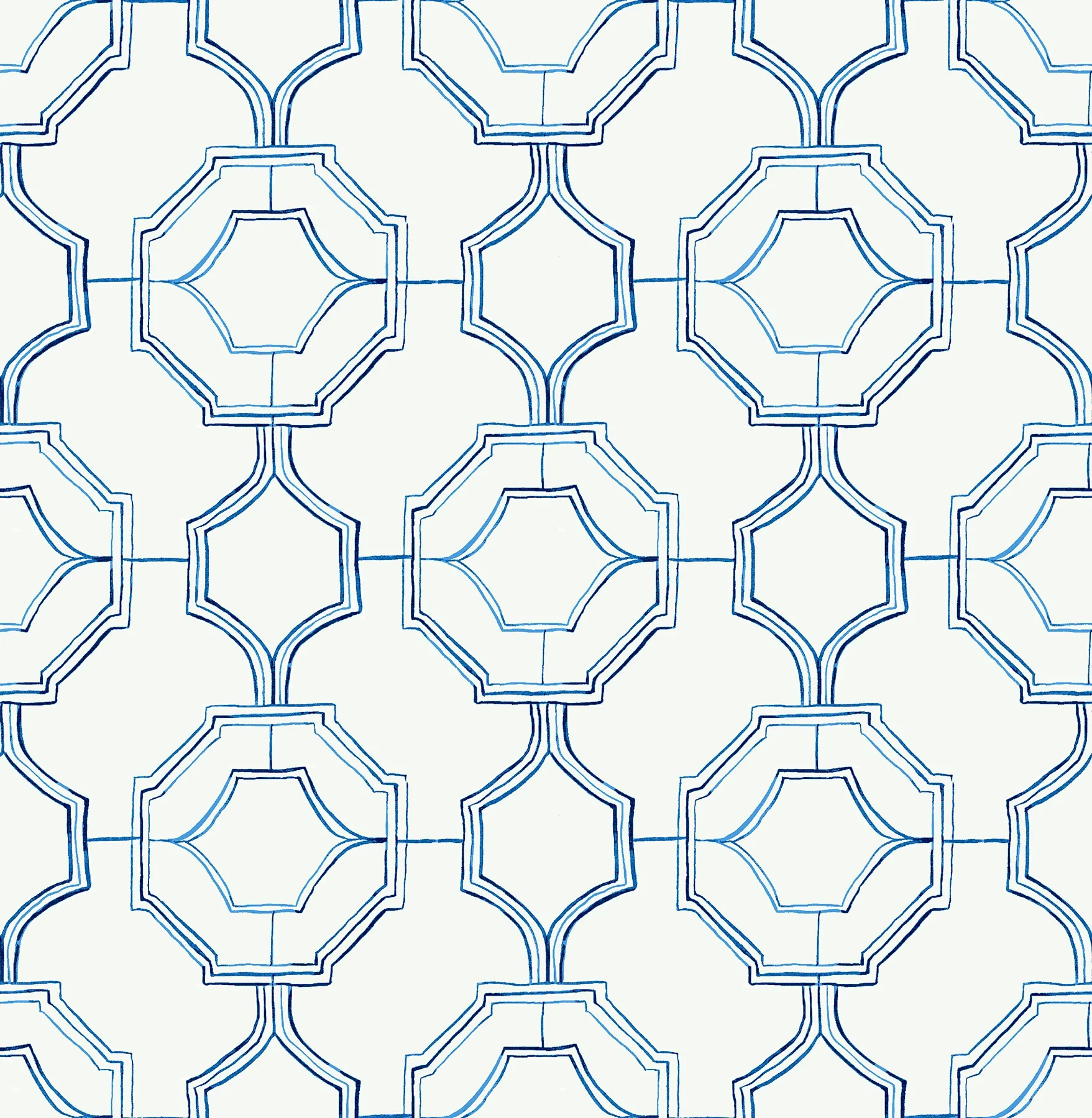 A-Street Prints Gallina Blue Trellis Wallpaper - SKU 4081-26314