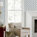 A-Street Prints Gallina Blue Trellis Wallpaper - SKU 4081-26314