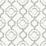 A-Street Prints Gallina Charcoal Trellis Wallpaper - SKU 4081-26315
