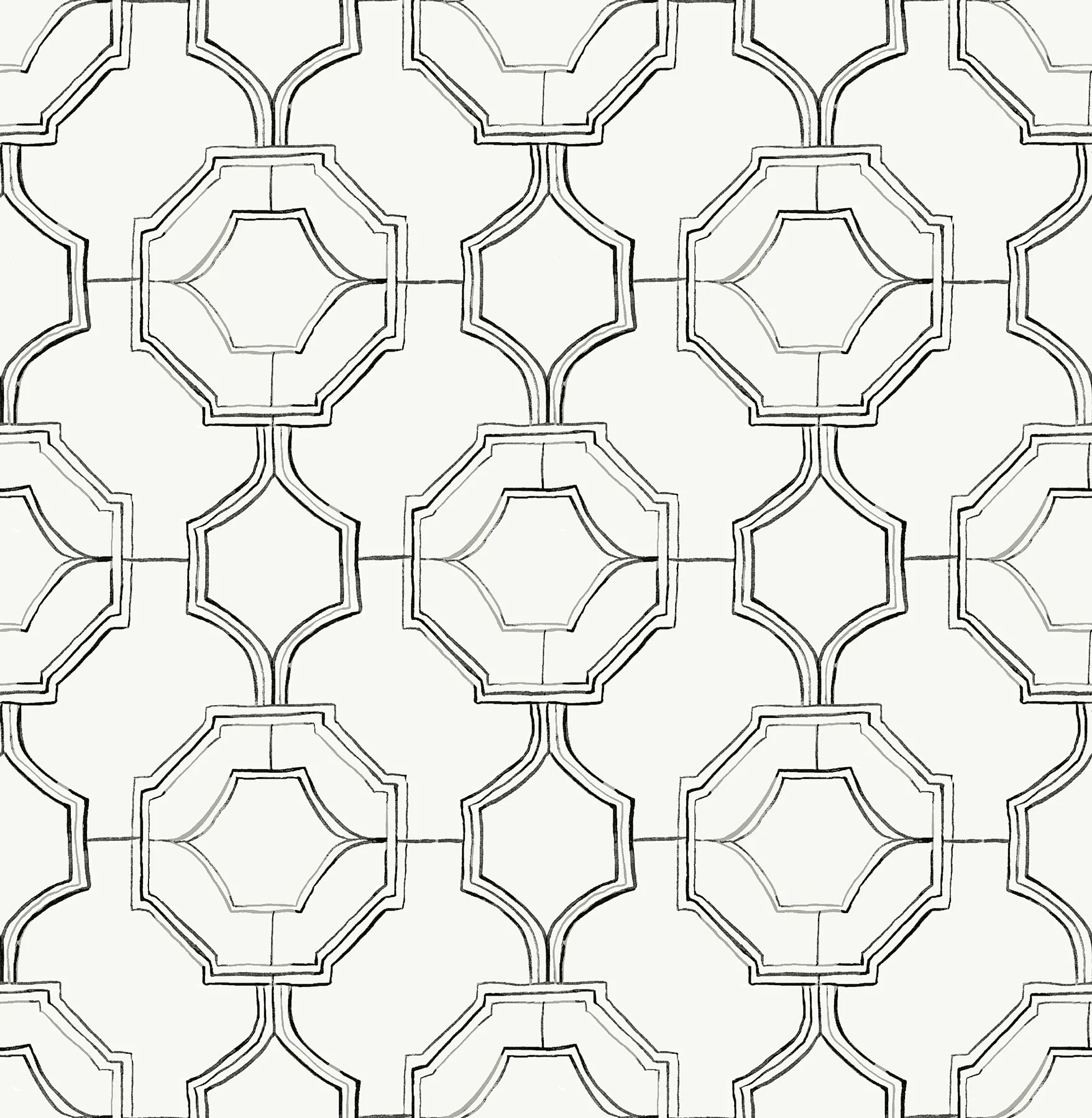 4081-26315 | Gallina Charcoal Trellis Wallpaper