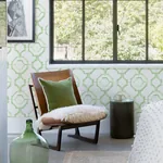 A-Street Prints Gallina Green Trellis Wallpaper - SKU 4081-26316