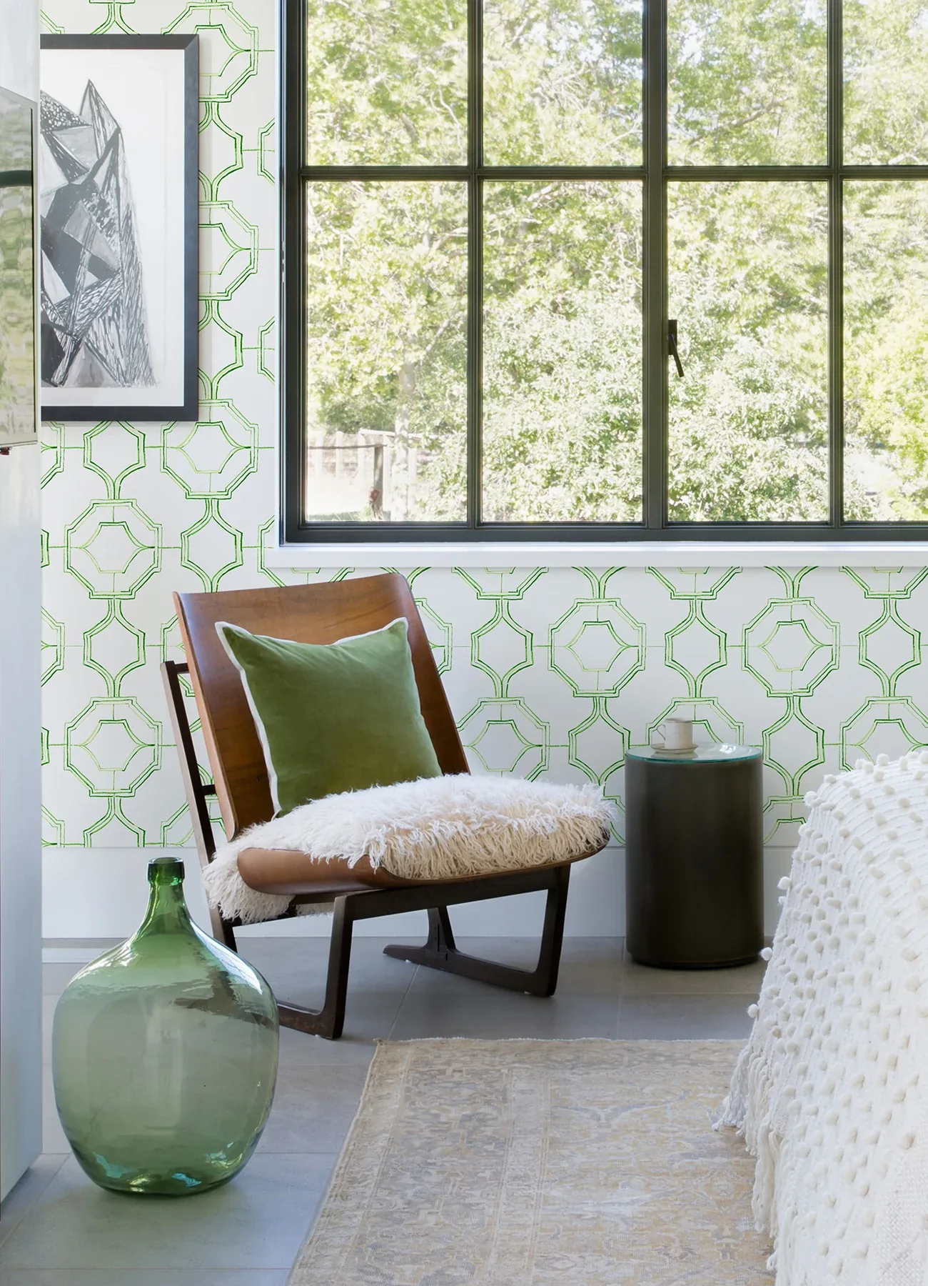 A-Street Prints Gallina Green Trellis Wallpaper - SKU 4081-26316