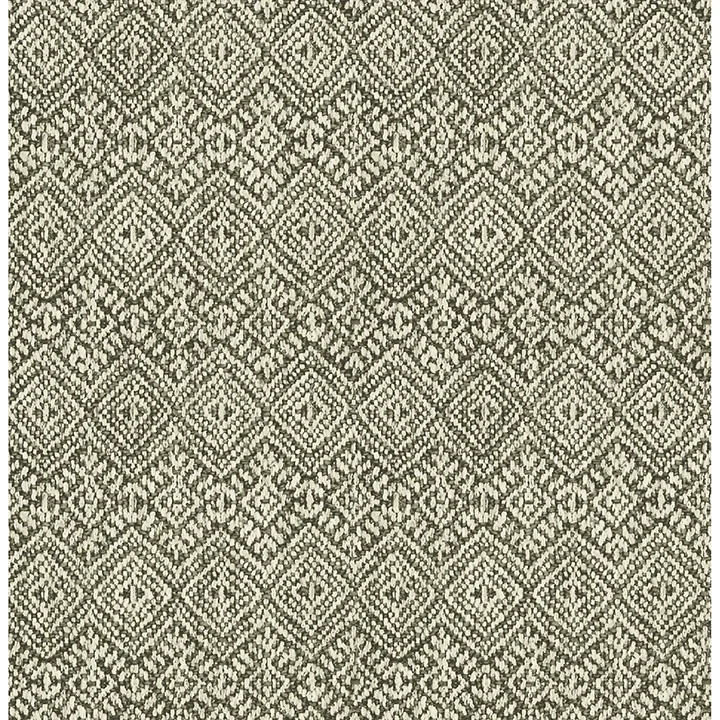 A-Street Prints Gallivant Black Woven Geometric Wallpaper - SKU 4146-27255