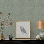 A-Street Prints Gallivant Green Woven Geometric Wallpaper - SKU 4146-27256