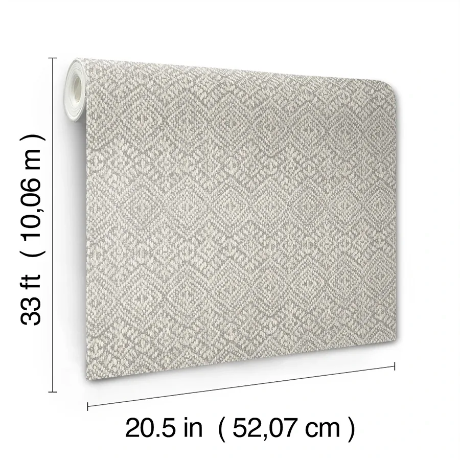 A-Street Prints Gallivant Grey Woven Geometric Wallpaper | Wallpaper Twins A-Street Prints Gallivant Grey Woven Geometric Wallpaper - SKU 4146-27254
