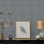 A-Street Prints Gallivant Indigo Woven Geometric Wallpaper - SKU 4146-27257
