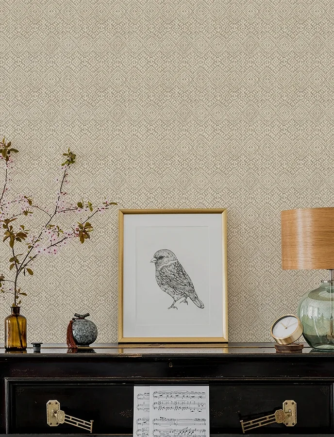 A-Street Prints Gallivant Neutral Woven Geometric Wallpaper | Wallpaper Twins A-Street Prints Gallivant Neutral Woven Geometric Wallpaper - SKU 4146-27252