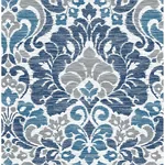 A-Street Prints Garden of Eden Blue Damask Wallpaper | Wallpaper Twins A-Street Prints Garden of Eden Blue Damask Wallpaper - SKU 2793-24731