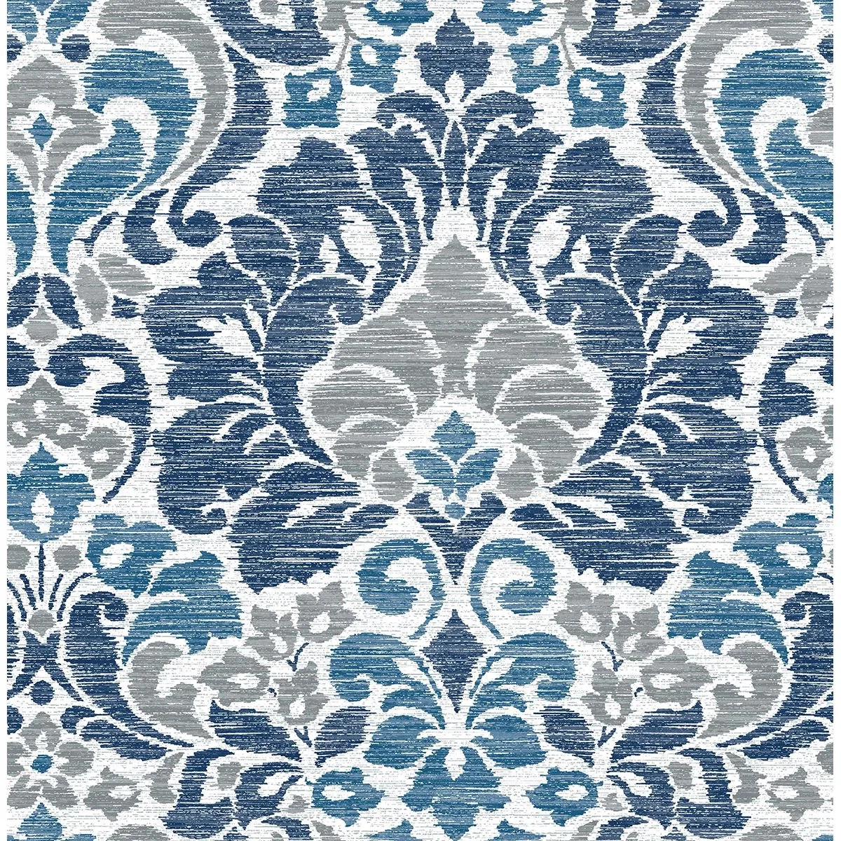 2793-24731 | Garden of Eden Blue Damask Wallpaper