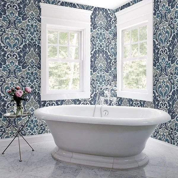 A-Street Prints Garden of Eden Blue Damask Wallpaper | Wallpaper Twins A-Street Prints Garden of Eden Blue Damask Wallpaper - SKU 2793-24731