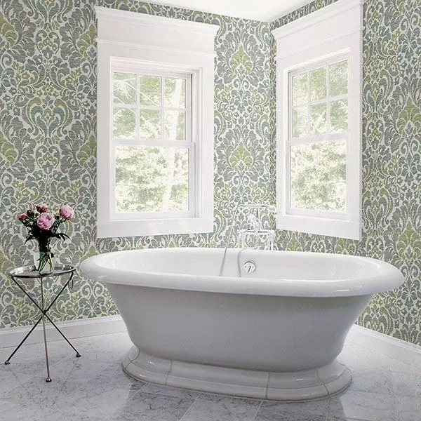 A-Street Prints Garden of Eden Green Damask Wallpaper | Wallpaper Twins A-Street Prints Garden of Eden Green Damask Wallpaper - SKU 2793-24733