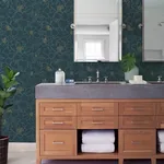 A-Street Prints Gardena Indigo Embroidered Floral Wallpaper - SKU 4122-27009