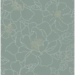 A-Street Prints Gardena Sea Green Embroidered Floral Wallpaper - SKU 4122-27006