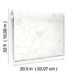 A-Street Prints Gardena White Embroidered Floral Wallpaper | Wallpaper Twins A-Street Prints Gardena White Embroidered Floral Wallpaper - SKU 4122-27007