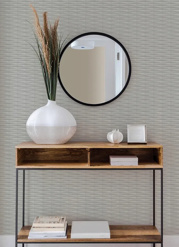 A-Street Prints Gator Light Grey Geometric Stripe Wallpaper - SKU 2988-70008