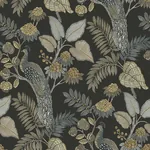 A-Street Prints Geneva Black Peacock Paradise Wallpaper | Wallpaper Twins A-Street Prints Geneva Black Peacock Paradise Wallpaper - SKU 4173-27646