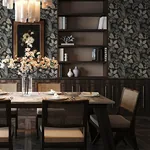 A-Street Prints Geneva Black Peacock Paradise Wallpaper | Wallpaper Twins A-Street Prints Geneva Black Peacock Paradise Wallpaper - SKU 4173-27646