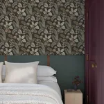 A-Street Prints Geneva Chocolate Peacock Paradise Wallpaper | Wallpaper Twins A-Street Prints Geneva Chocolate Peacock Paradise Wallpaper - SKU 4173-27647