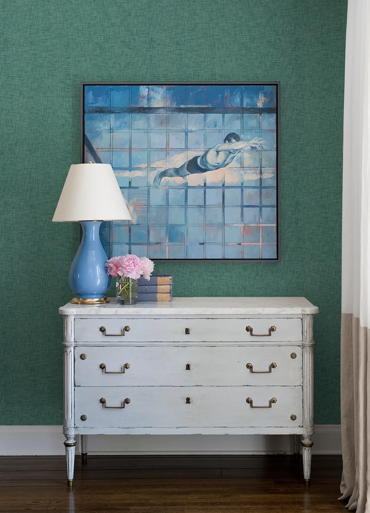 A-Street Prints Genji Teal Woven Wallpaper | Wallpaper Twins A-Street Prints Genji Teal Woven Wallpaper - SKU 2923-88026
