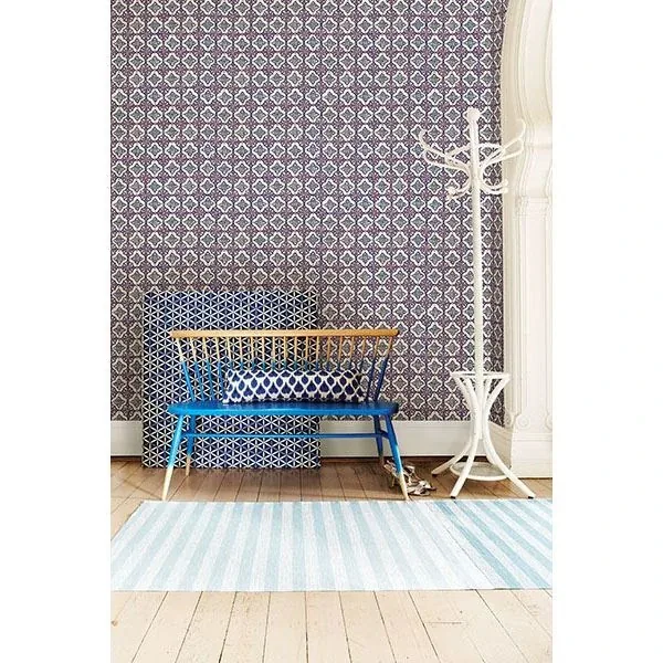 A-Street Prints Geo Violet Quatrefoil Wallpaper - SKU 1014-001852
