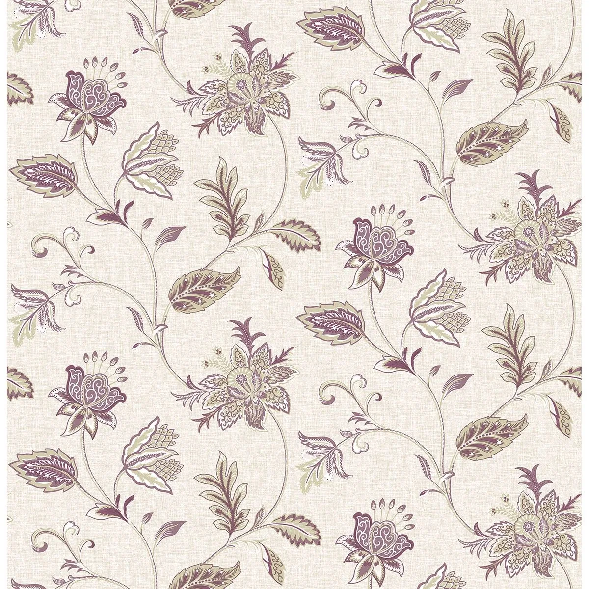 A-Street Prints Georgette Burgundy Jacobean Wallpaper - SKU 2657-22208