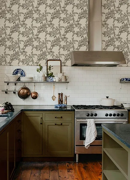 A-Street Prints Gerty Black Fruit Toile Wallpaper | Wallpaper Twins A-Street Prints Gerty Black Fruit Toile Wallpaper - SKU 4173-27637