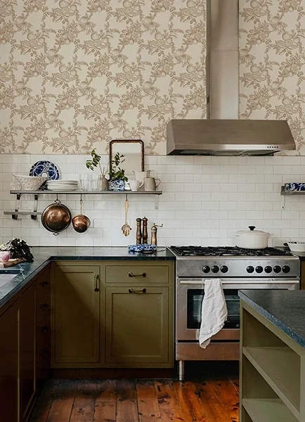 A-Street Prints Gerty Copper Fruit Toile Wallpaper - SKU 4173-27638